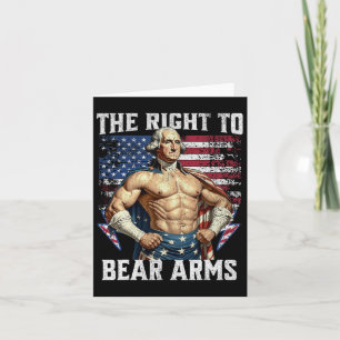 Carte Bodybuilding 4 juillet Papa Usa Drapeau 2ème Bear