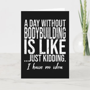 Carte Bodybuilding drôle cadeau sportif