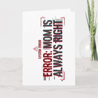 Carte Bogue amusant de style "Erreur du système :