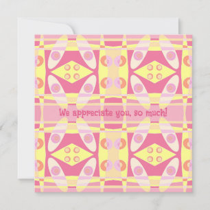 Carte Bohème Chintz 24 Bubblegum rose jaune Gratitude