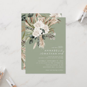 Carte bohemian botanical modern elegant foliage