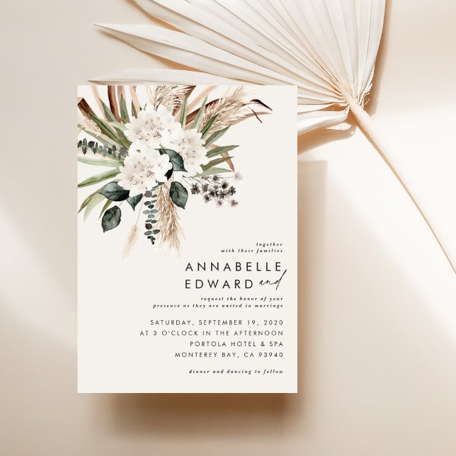 Carte bohemian botanical modern elegant foliage (Créateur téléchargé)