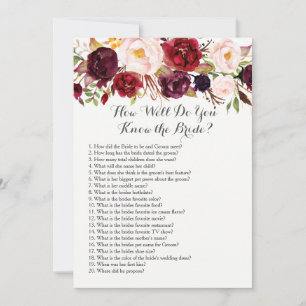 Carte Boho À quel point connaissez-vous la mariée ?