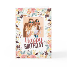 Boho automne floral heureux anniversaire
