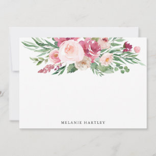 Carte Boho Blush & Rose Spring Aquarelle Florale