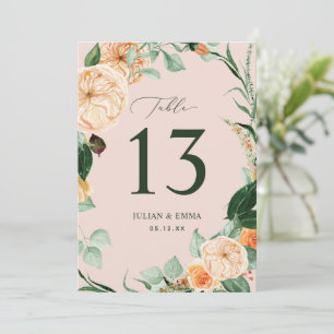 Carte Boho Botanique Blush Rose Vert Floral Personnalisé