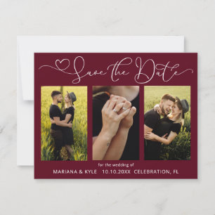 Carte Boho Bourgogne moderne Photos Mariage Sauvez la da