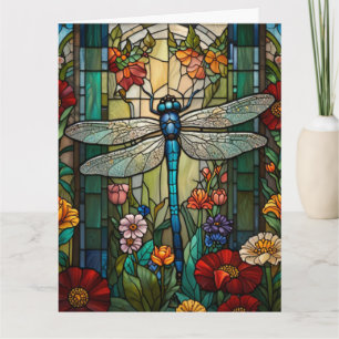 Carte Boho chic dragonfly de style Art nouveau