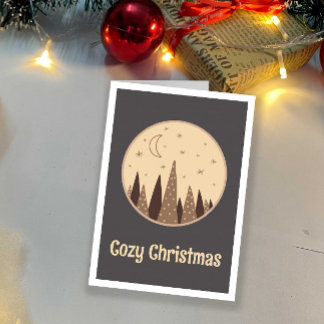 Carte Boho Cosy Noël à l'intérieur de la photo vacances
