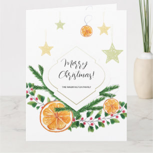 Carte Boho Cute Motif Hivernal Citrus