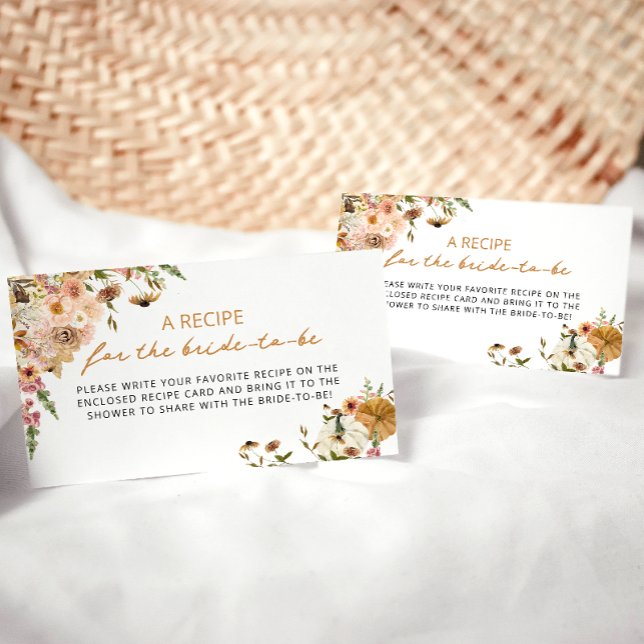 Carte Boho Fall Bridal Recette Enclôture (Créateur téléchargé)