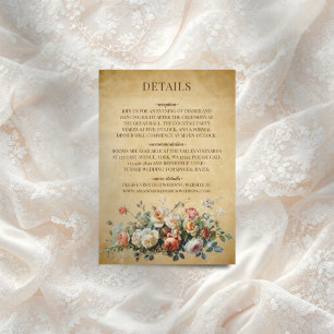 Carte Boho Floral Arrangement Vieux Boîtier Papier