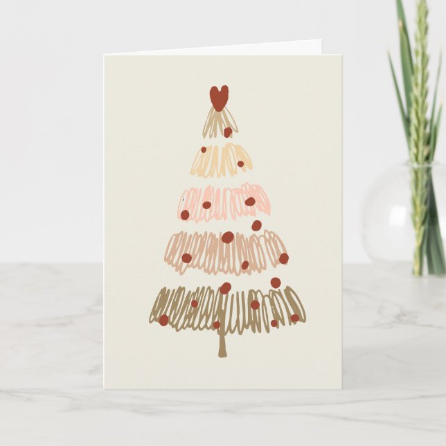 Carte Boho Joyeux Noël / Nouvel An (Devant)