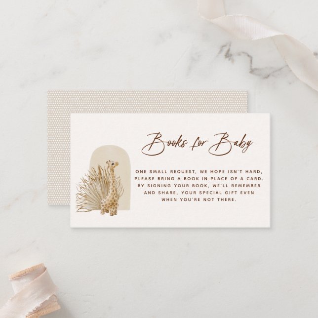 Carte Boho Nursery Book Demande de réservation (Devant/Arrière en situation)