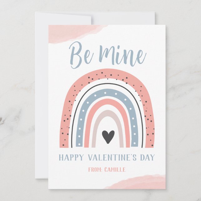 Carte Boho Rainbow Valentines (Devant)
