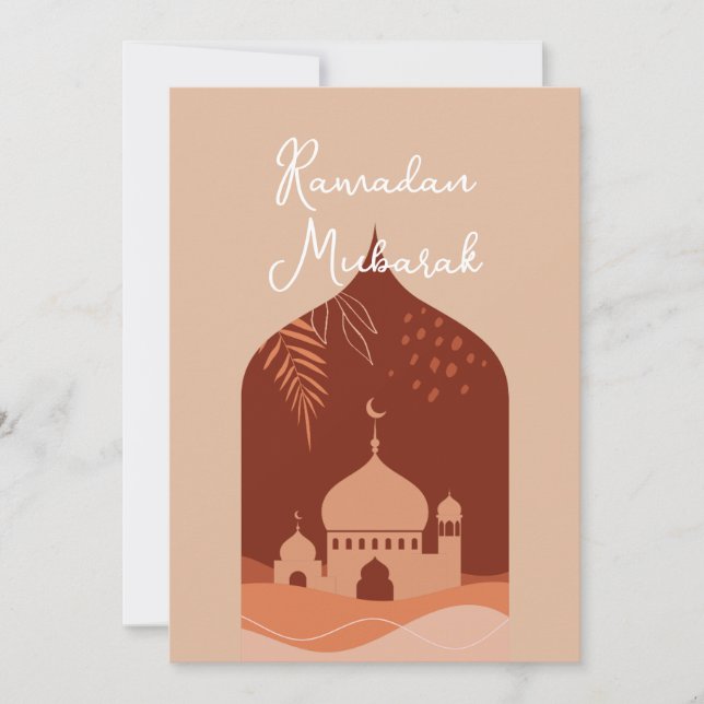 Carte Boho Ramadan Moubarak (Devant)