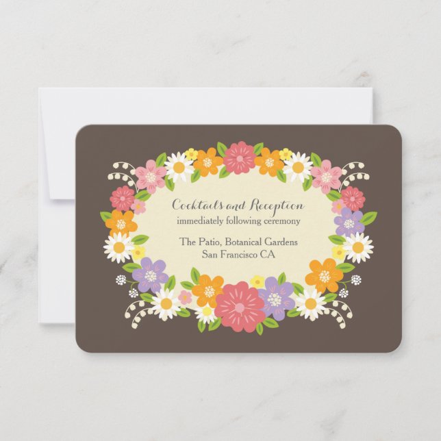 Carte Boho Rustic Floral Mariage (Devant)
