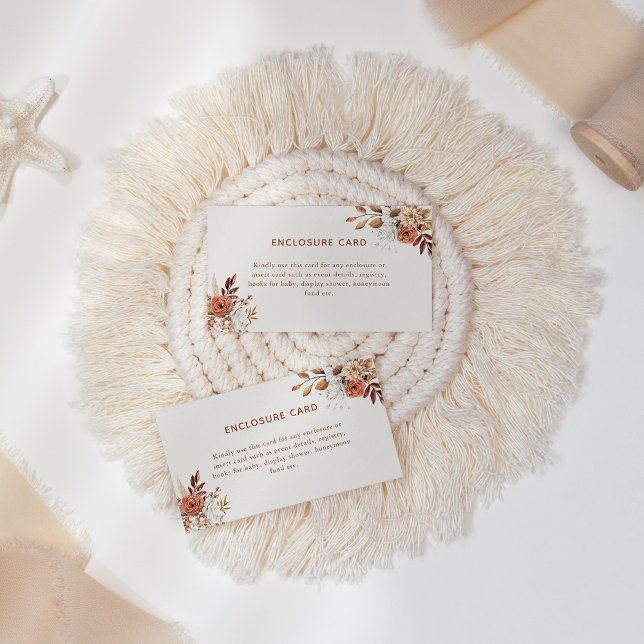 Carte Boho Terracotta Floral Enclôture (Créateur téléchargé)