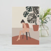 Boho Woman et Monstera Plantes Mode d'été