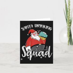 Carte Boire de la bière Père Noël Xmas Boire de la bière
