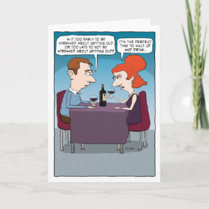 Carte Boire du vin amusant pour soulagement du stress An