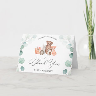 Carte Bois Animaux Douche par Merci postal