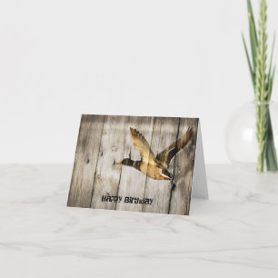 Carte Bois de grange rustique Ouest Pays volant Canard s