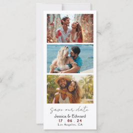 Carte Bois de rose Enregistrer La Date Photo Booth Qr Co