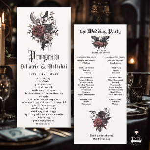 Carte Bois gothique moderne et floral de charbon