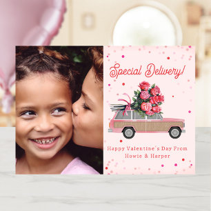 Carte Bois SUV Rose photo Valentine