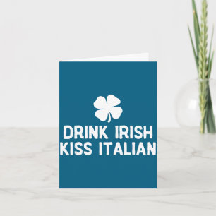Carte Bois un baiser irlandais jour de la St-Patrick ita