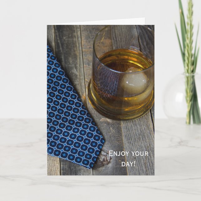 Carte Boisson de whiskey d'anniversaire (Devant)