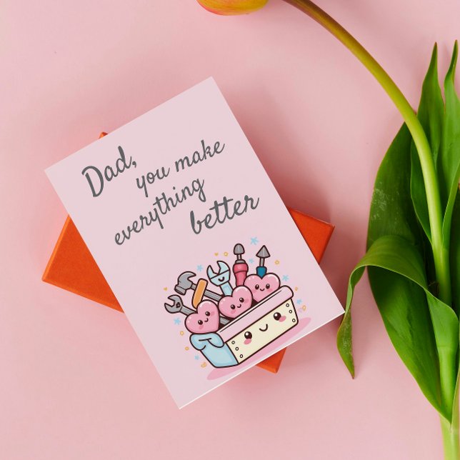 Carte Boîte à outils Mignonne Kawaii pour la Fête des Pè (Créateur téléchargé)