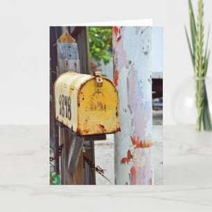 Carte Boîte aux lettres jaune