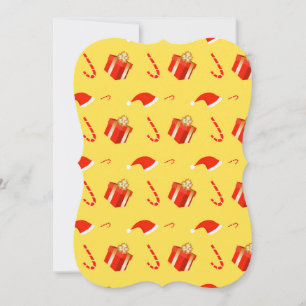 Carte Boîte cadeau de Noël sucre de canne chapeau de Noë