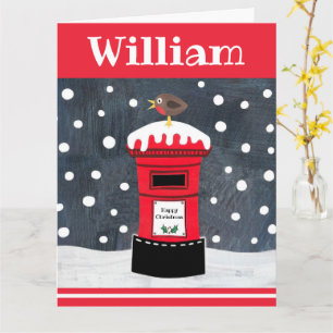 Carte Boîte postale de Noël et Robin personnalisés