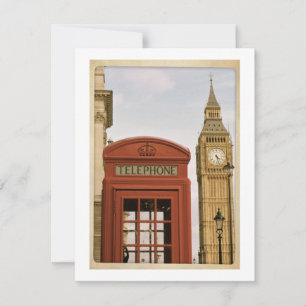 Carte Boîte téléphonique et tour de Big Ben