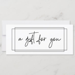 Carte Boîtes de certificats de cadeaux manuscrits Écritu