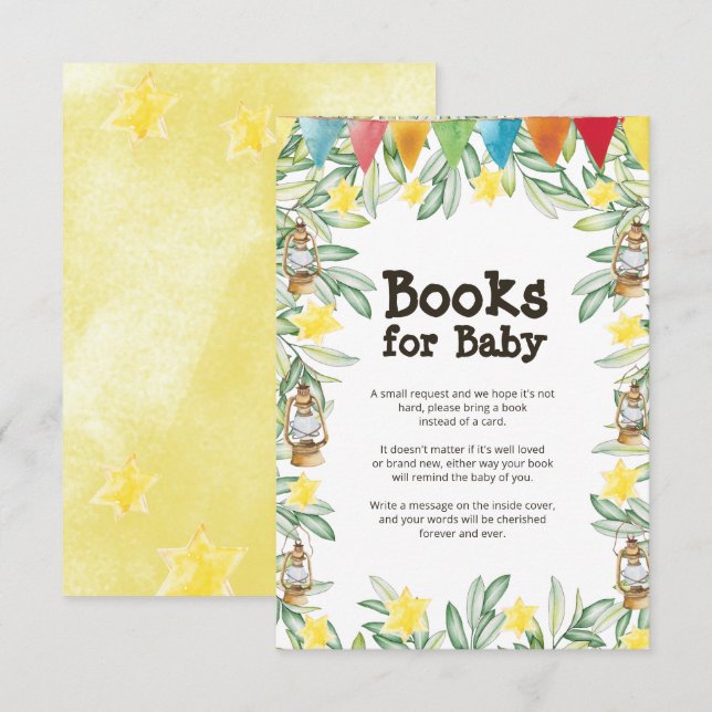 Carte Boîtier de demande de Baby shower de printem (Devant / Derrière)