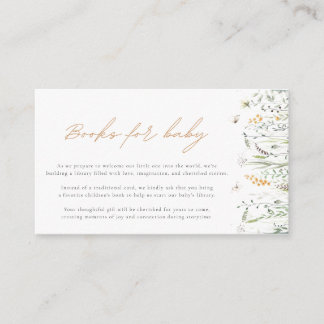 Carte Boîtier de demande de livre floral aquarelle