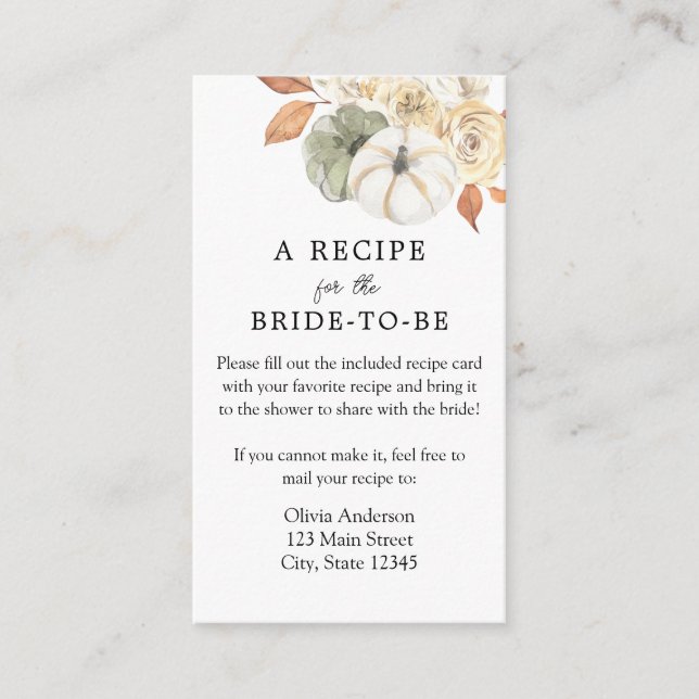 Carte Boîtier Rustique Automne (Devant)