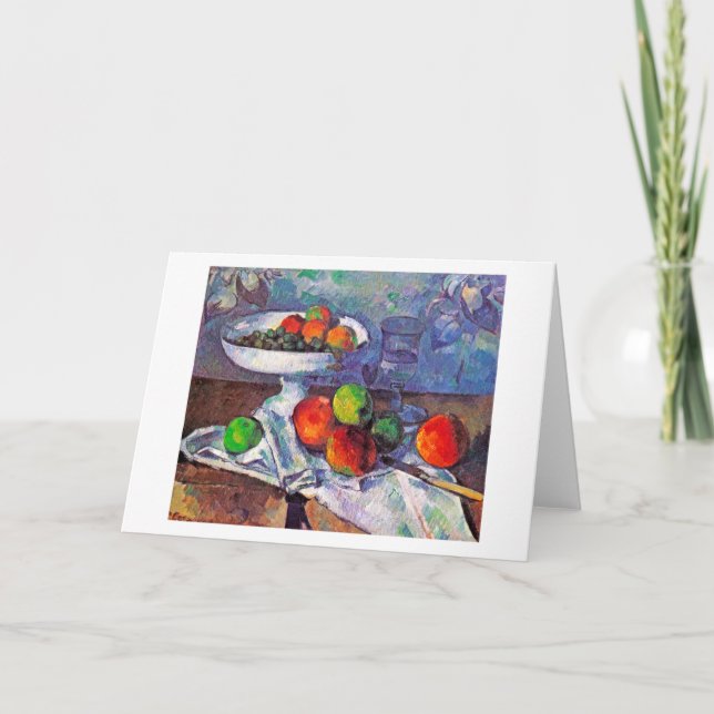 Carte Bol de fruits, Verre et Pommes, Cezanne (Devant)