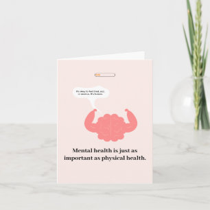 Carte Bold Santé Mentale soyez gentil avec votre espri