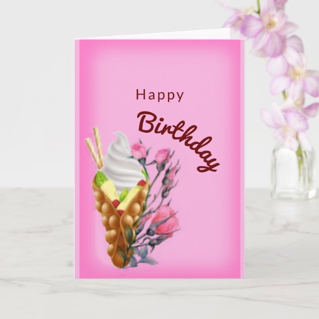 Carte Bon anniversaire (Orchidée)