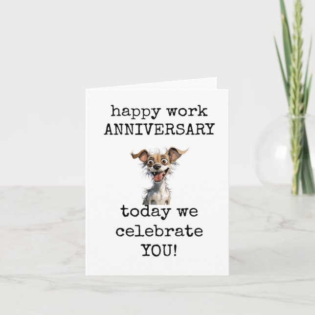 Carte Bon Anniversaire Du Travail, Aujourd'Hui Nous Vous (Devant)