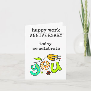 Carte Bon Anniversaire Du Travail, Aujourd'Hui Nous Vous