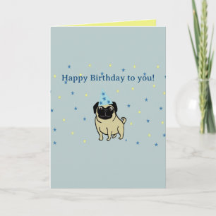 Carte Bon anniversaire Pug