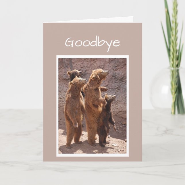 Carte Bon Bye et Bonne Chance du Groupe de nous Ours (Devant)