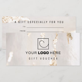 Carte Bon cadeau/Certificat pour huile d'or moderne clas