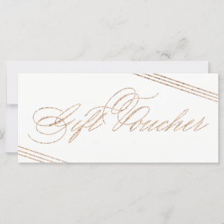 Carte Bon cadeau moderne Gold 50 pour la photographie